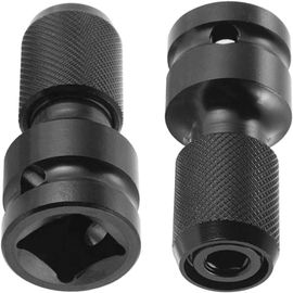 2 Pièces Adaptateurs de Douille 1/2" Carré à 1/4" Hexagonal Hex Ratchet Socket Clé Convertisseur de Mandrin à Libération Rapide pour Clé à Cliquet Impact et Porte-embout de Tournevis