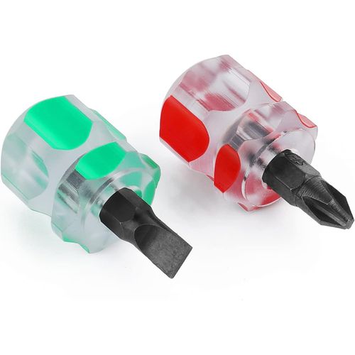 KAL-2 Pièces Tournevis Court Pour Machine À Coudre Mini Tournevis Stubby Tournevis Tête Plate Tournevis Tête Croisée Pour Machines À Coudre Ou Endroits Étroits,Diy Réparation