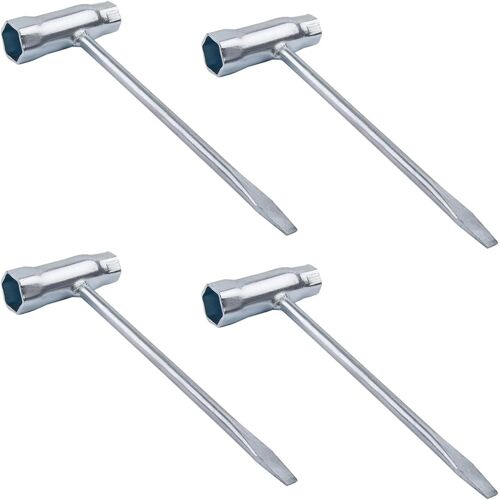 SUBZONAL-4 Pièces Clé à Tronçonneuse avec Tournevis, Clé à Bougie 13/19 mm, Clé Combinée pour Tronçonneuse, Scooter, Cyclomoteur, Tondeuse, Débroussailleuse