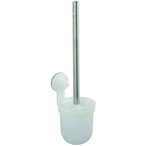 Brosse WC avec Support et Support Mural Blanc Mat