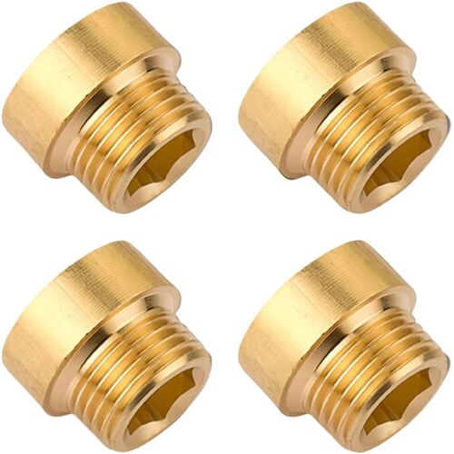 KALANKA-Rallonge de robinet G1/2 pouce x 10 mm,4 pièces laiton Rallonge de robinet G1/2 pouce (F Ø 19,5mm x M Ø 20,3mm) 10mm,Rallonge de robinet Fitting,Raccord fileté
