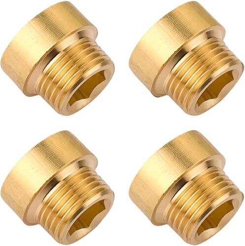 KALANKA-Rallonge de robinet G1/2 pouce x 10 mm,4 pièces laiton Rallonge de robinet G1/2 pouce (F Ø 19,5mm x M Ø 20,3mm) 10mm,Rallonge de robinet Fitting,Raccord fileté