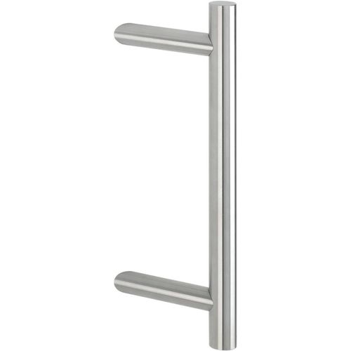 Poignée De Barre E5012-500/300 Mm - En Acier Inoxydable Mat - Modèle : Oblique - Pour Porte D'Entrée