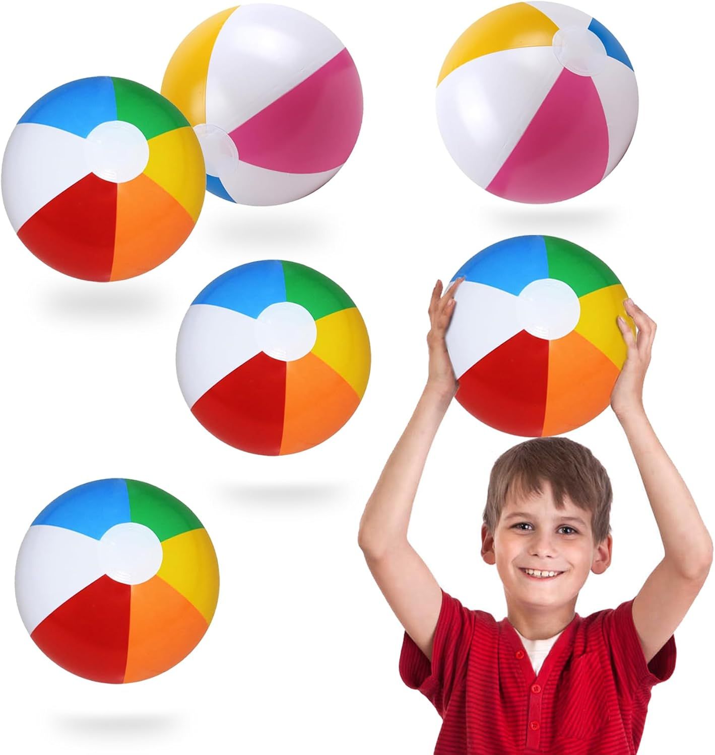 Ballons De Plage Gonflables 5 Pouces Pour La Piscine, La Plage, Les