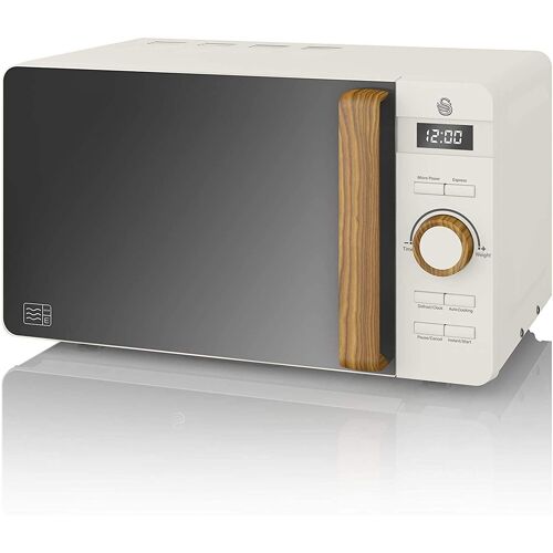 Micro-ondes Digital 20L Design Moderne Nordic, 800W, Blanc, SWAN, SM22036WHTNEUN
