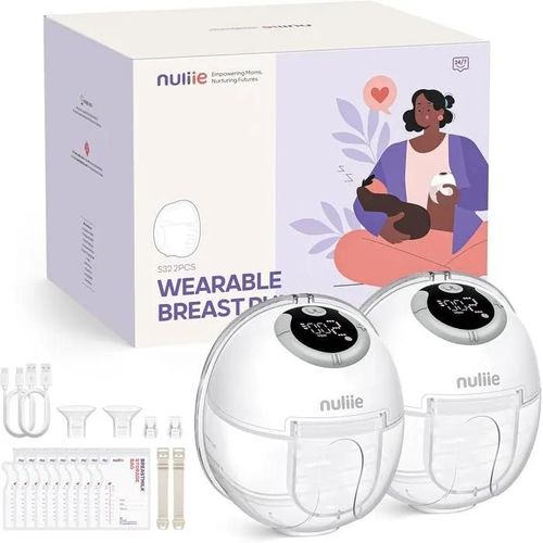 Nuliie Tire Lait Electrique Main Libre S32, Tire Lait Main Libre Avec 4 Modes, 9 Niveaux, Fonction Mémoire, Extracteur De Lait R5
