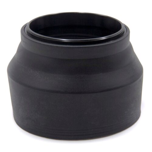 vhbw Pare-soleil compatible avec Pentax smc DA 50-200 mm 4-5.6 ED, smc DA 18-55 mm 3.5-5.6 AL II objectif 52mm - Cache noir, caoutchouc, rond, 7,2 cm