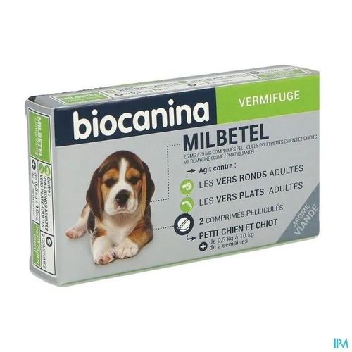 Milbetel Vermifuge Petit Chien Et Chiot Biocanina 2 Comprimés