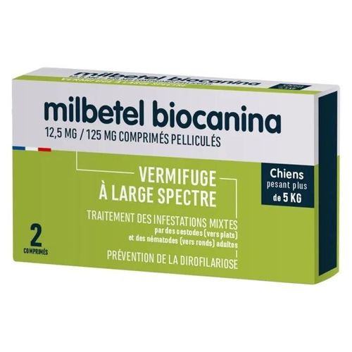 Milbetel Vermifuge Biocanina Pour Chiens 2 Comprimés