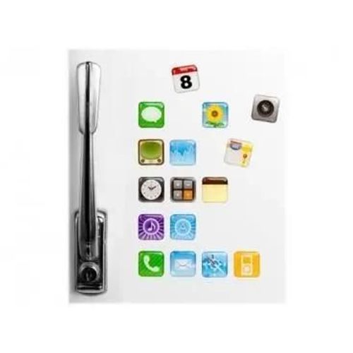 Aimants - iPhone - 18 Accessoires - PVC - 21x21x4mm - Magnets Pratiques
