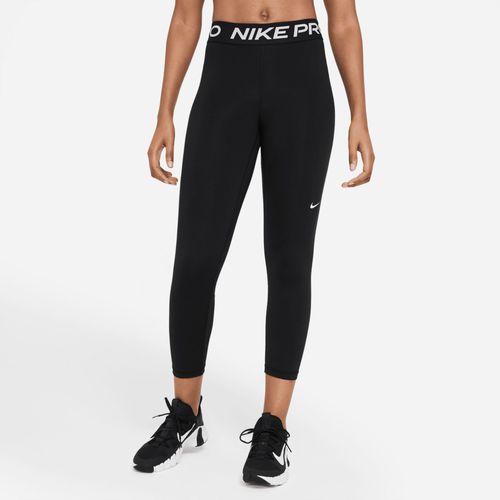 Legging Court Taille Mi-Haute À Empiècements En Mesh Nike Pro Pour Femme - Noir - Xl (Fr 50-52)