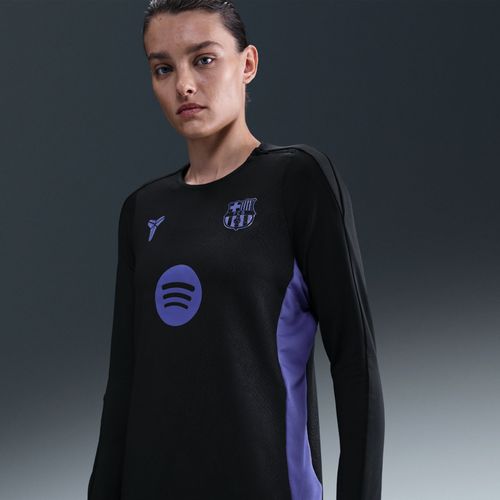 Haut De Foot D'avant-Match À Col Ras-Du-Cou Kobe Dri-Fit Fc Barcelona Strike Extérieur Pour Femme - Noir