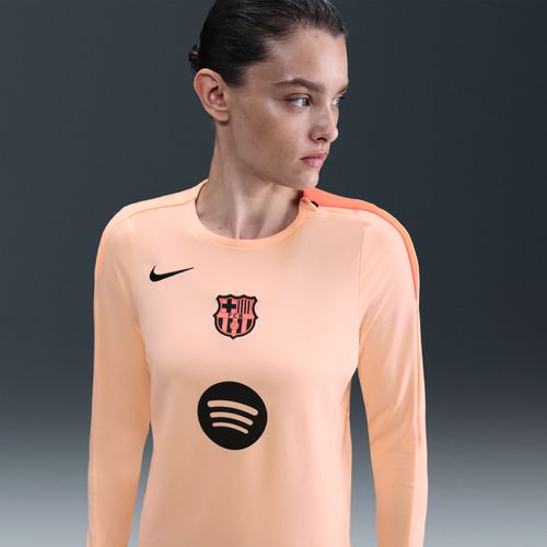 3e Haut D'entraînement De Foot À Col Ras-Du-Cou En Maille Nike Dri-Fit Total 90 Fc Barcelone Strike Pour Femme - Orange