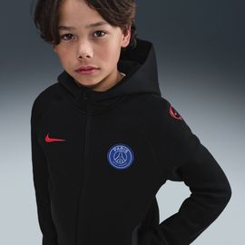 Sweat À Capuche Et Zip De Foot En Fleece Nike Total 90 Paris Saint-Germain Tech 3e Tenue Pour Ado - Noir