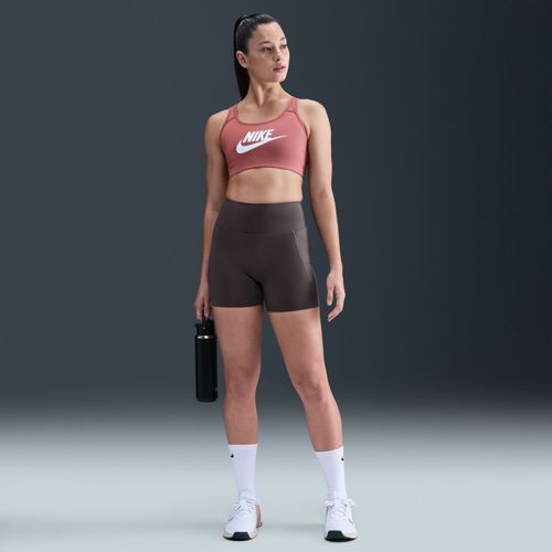Cycliste Taille Haute Sans Coutures Avant Nike Universa 13 Cm Pour Femme - Gris
