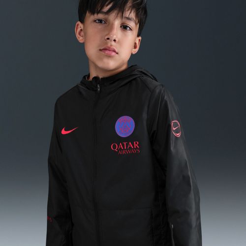 Veste De Pluie À Capuche De Foot Nike Total 90 Paris Saint-Germain Academy Pro 3e Tenue Pour Ado - Noir