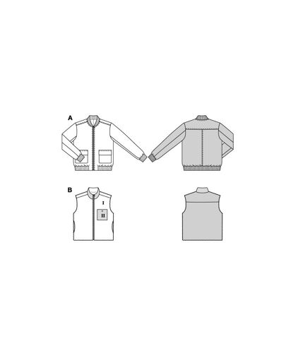 Patron Burda 5681 - Blouson Et Gilet