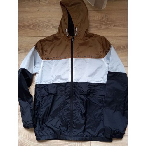 Coupe -Vent Marron Et Noir Marque Gémo Taille 14 Ans