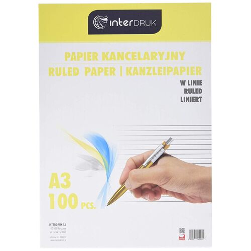 Interdruk Paka100l L'écriture Manuscrite Papier A3 100 =, Multicolore