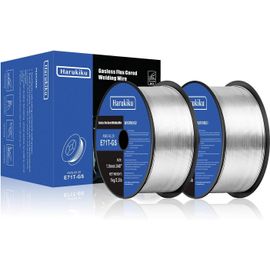 IAWAN-HARUKIKU Fil Fourré Sans Gaz 1.0mm 1KG - Bobine E71T-GS pour Poste à Souder MIG, Soudage Semi-Auto Polyvalent (2 Boîte)
