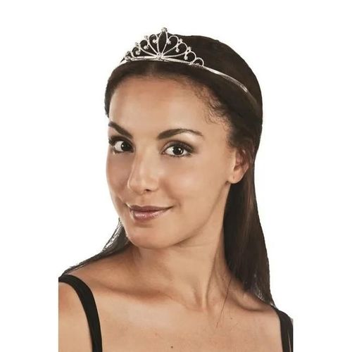 Diadème De Princesse - Luxe - Métal Argenté - Strass - Adulte - Fille