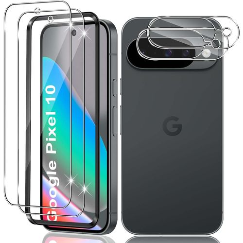 Iawan-Verre Trempé Pour Google Pixel 10, 2+2 Pièces Protection D'écran Film Et Caméra Arrière Protecteur Avec Outils D'installation, 9h Dureté Haute Définition Sans Bulles