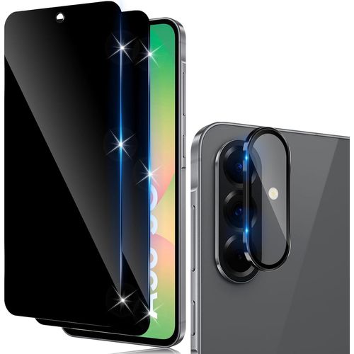 CAUC-Verre Trempé Anti-Espion pour Samsung Galaxy A56/Galaxy A36 avec Caméra Arrière Protecteur [2+1 Pcs], Protection Objectif Caméra pour Tout CoqueDureté 9H HD Glass Anti-Spy Protection d`écran