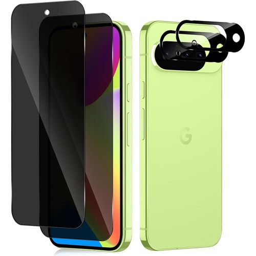 Anti-Espion Verre Trempé + Caméra Arrière Protecteur Pour Google Pixel 10 5g, [2 + 2 Pièces] 9h Dureté Anti-Peeping Protection D'écran, Privacy Verre Trempé Pour Google Pixel 10 5g