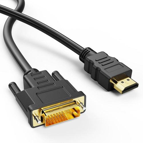 CFRY-Câble adaptateur HDMI vers DVI de 3 m, bidirectionnel DVI-D 24+1/HDMI, pour connecter un appareil HDMI à un moniteur DVI ou vice versa, Full HD/1080p