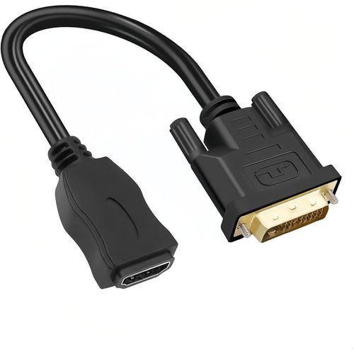 Adaptateur De Câble Hdmi Vers Dvi - Bidirectionnel - Dvi-D Mâle Dual Link Vers Hdmi Femelle - Câble De Conversion Pour Moniteur, Pc, Tv, Projecteur - 1080P Full Hd 60Hz - Connecteur Or 0,3 M