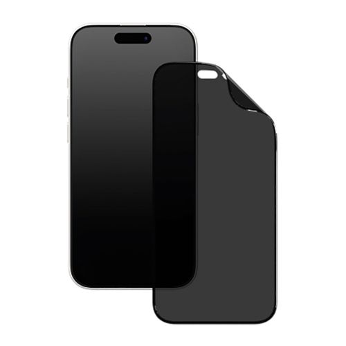 Protection Écran Souple 3D pour iPhone 15 / 16 Anti Espion Rhinoshield Noir transparent