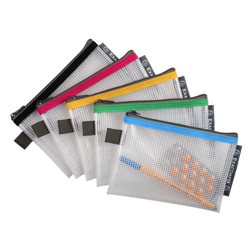 Exacompta Pochette À Fermeture Éclair En Plastique Souple - Couleurs Assorties