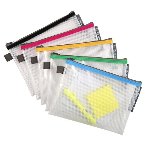 Exacompta Pochette À Fermeture Éclair En Plastique Souple - Coloris Aléatoire
