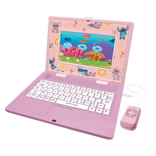 Ordinateur éducatif bilingue Angel de Disney Stitch avec 180 activités (90 dans chaque langue) écran couleur 7¿ EN/FR