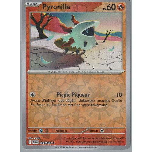 Carte Pokémon - Pyronille - 015/086 - Reverse - Ev10.5 Foudre Noire