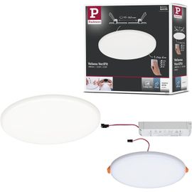 KALSW-93067 Panneau Led Spots Encastrés Veluna Varifit Ip44 Gradable Sur 3 Niveaux 185Mm Rond Incl.1X17,5 Plafonnier Satin Plastique 4000K