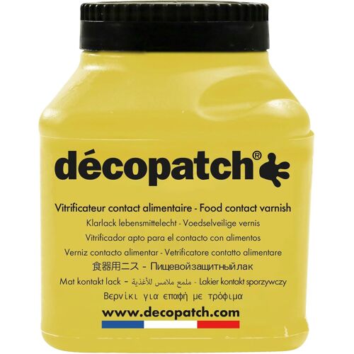 Décopatch Vaal180ac-Un Pot De Vernis Vitrificateur Contact Alimentaire 180 Ml,Aspect Satiné