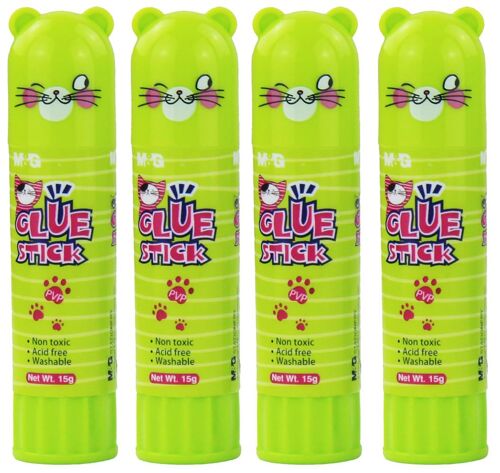 Bâton De Colle,Bâton Adhésif,Colle Sûre Pour Enfants,Bâton De Colle Pour Travaux Manuels,15 G (Vert)