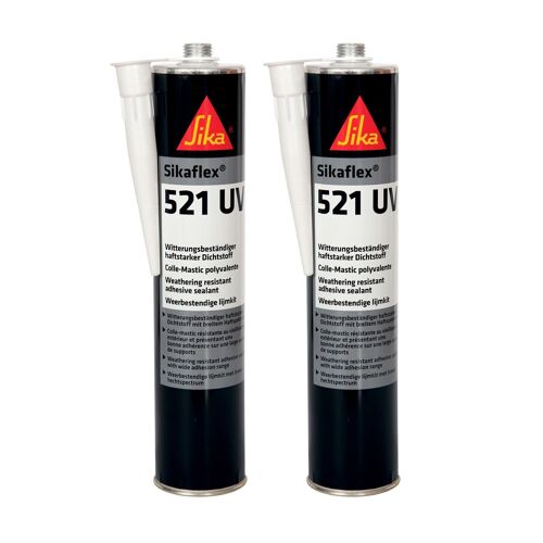 521 UV,Colle-mastic pour joints d'étanchéité multi-supports,300ml,Blanc (Lot de 2)