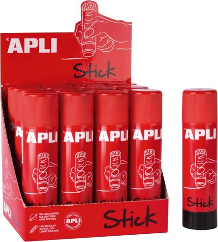 Lot de 12 bâtons adhésifs de 21 g - Colle en stick pour usage scolaire