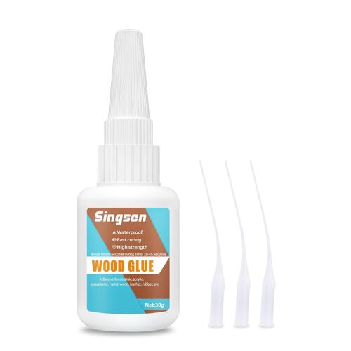 Colle À Bois,30g Adhésif Pour Bois,Anti-Jaunissement,Forte Adhérence Instantanée Pour Coller Bois,Chêne,Noyer,Acajou,Meubles En Bois,Produits En Bois,Artisanat En Bois,Bords En Bois