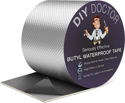 Ruban butyle-100mm x 5m ruban de réparation étanche en aluminium pour fuites de toit-Mastic extérieur durable