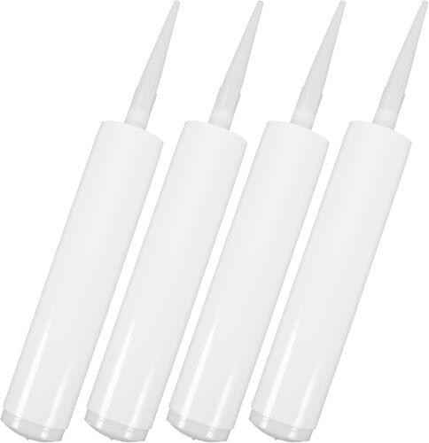 Cartouche Vide,Lot De 4 Cartouche Vide Pour Enduit,Cartouche ,Cartouche Mastic Vide,Cartouche Rechargeable Pour Les Fissures Et Les Réparations