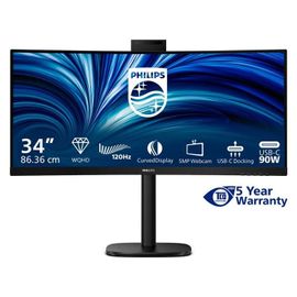 Philips 34B2U3600CH - 3000 Series - écran LED - incurvé - 34" - 3440 x 1440 WQHD @ 120 Hz - VA - 300 cd/m² - 3500:1 - HDR10 - 4 ms - HDMI, DisplayPort, USB-C - haut-parleurs - noir texturé