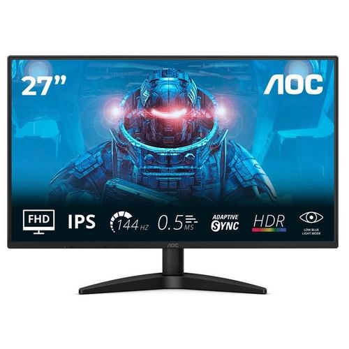 AOC 27B36X - Écran LED - 27" - 1920 x 1080 Full HD (1080p) @ 144 kHz - IPS - 1500:1 - HDR10 - 0.5 ms - HDMI, DisplayPort - noir