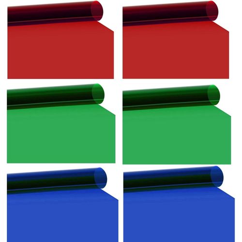 6Pcs 40X50Cm Filtre De Gel En Couleur, Filtre Rouge-Bleu-Vert, Correction D'Eclairage Pour Photo Studio Vidéo, Filtres Correcteurs De Couleur Filtres Gels Pour Redhead Light 800W[Z2216]