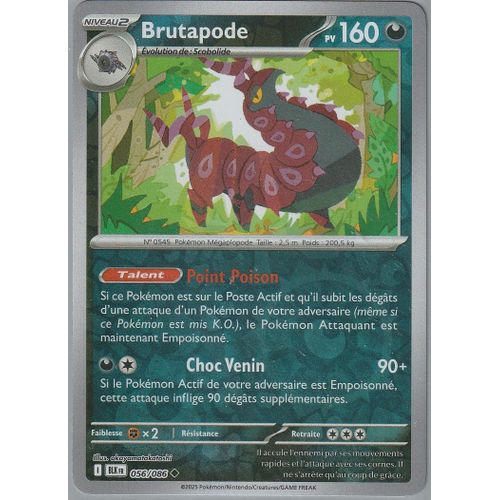 Carte Pokémon - Brutapode - 056/086 - Reverse - Ev10.5 Foudre Noire