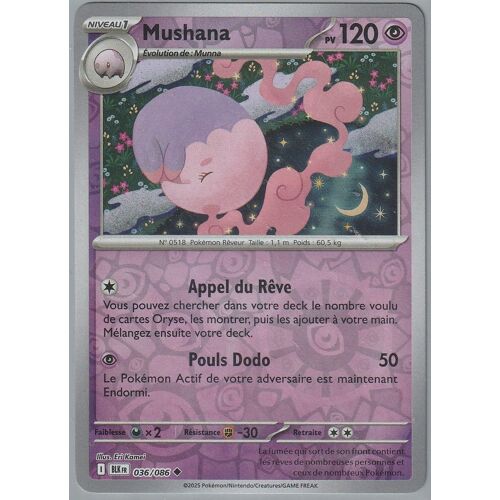 Carte Pokémon - Mushana - 036/086 - Reverse - Ev10.5 Foudre Noire