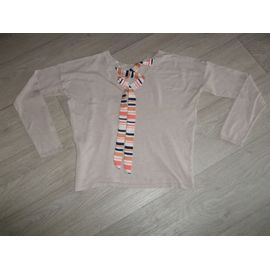 Pull Cache Cache Beige Mini Écharpe Multicolore Satin L Tbe