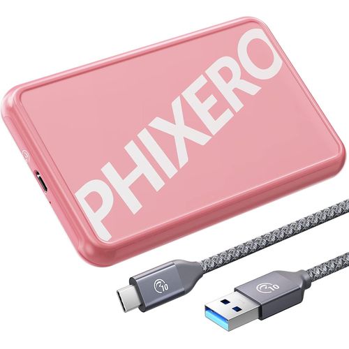 Boîtier de Disque Dur 2,5"", USB C 3.0 (6 Gbit/s) vers boîtier de Disque Dur Externe SATA III, Prise en Charge Max. 6 to 7-9,5 mm SSD/HHD avec UASP